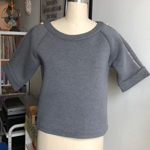 Grey neoprene top